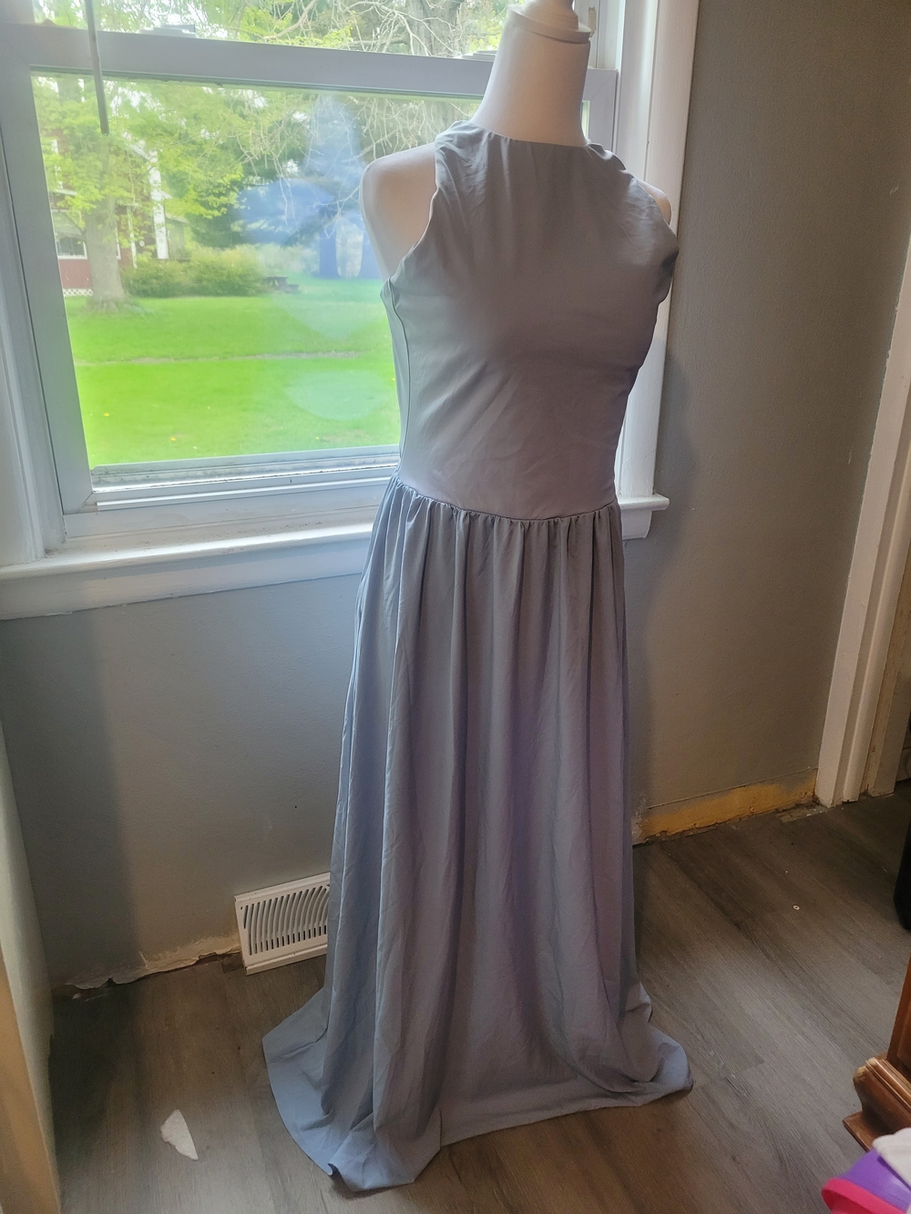 HALARA Light Blue Sleeveless Maxi Dress